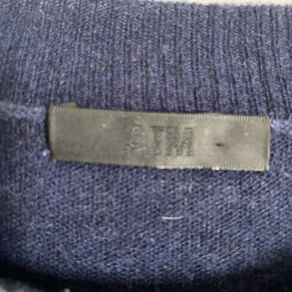 ATM Anthony Thomas Melillo Sweater Men's S Tie Dye Blue Crewneck Wool Cashmere - Picture 5 of 6